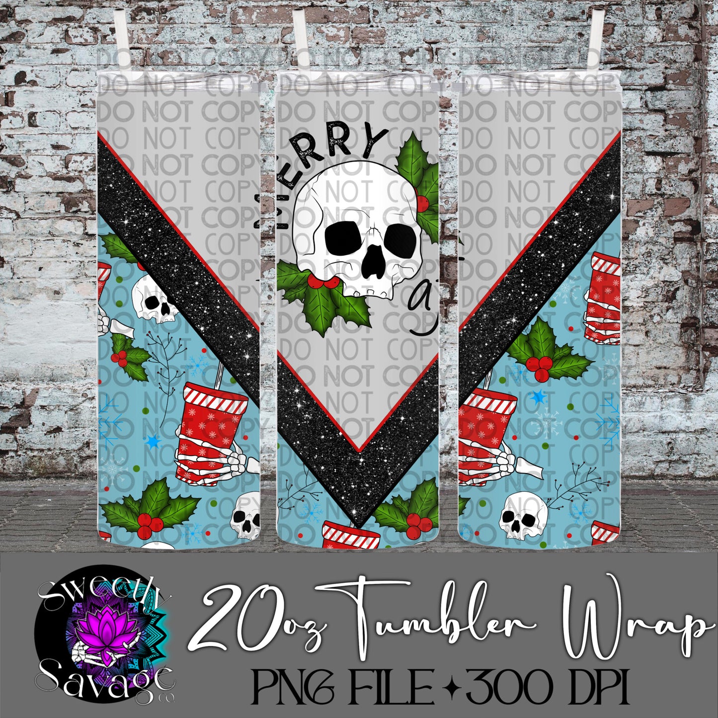 Merry AF original 20oz Skinny Tumbler File