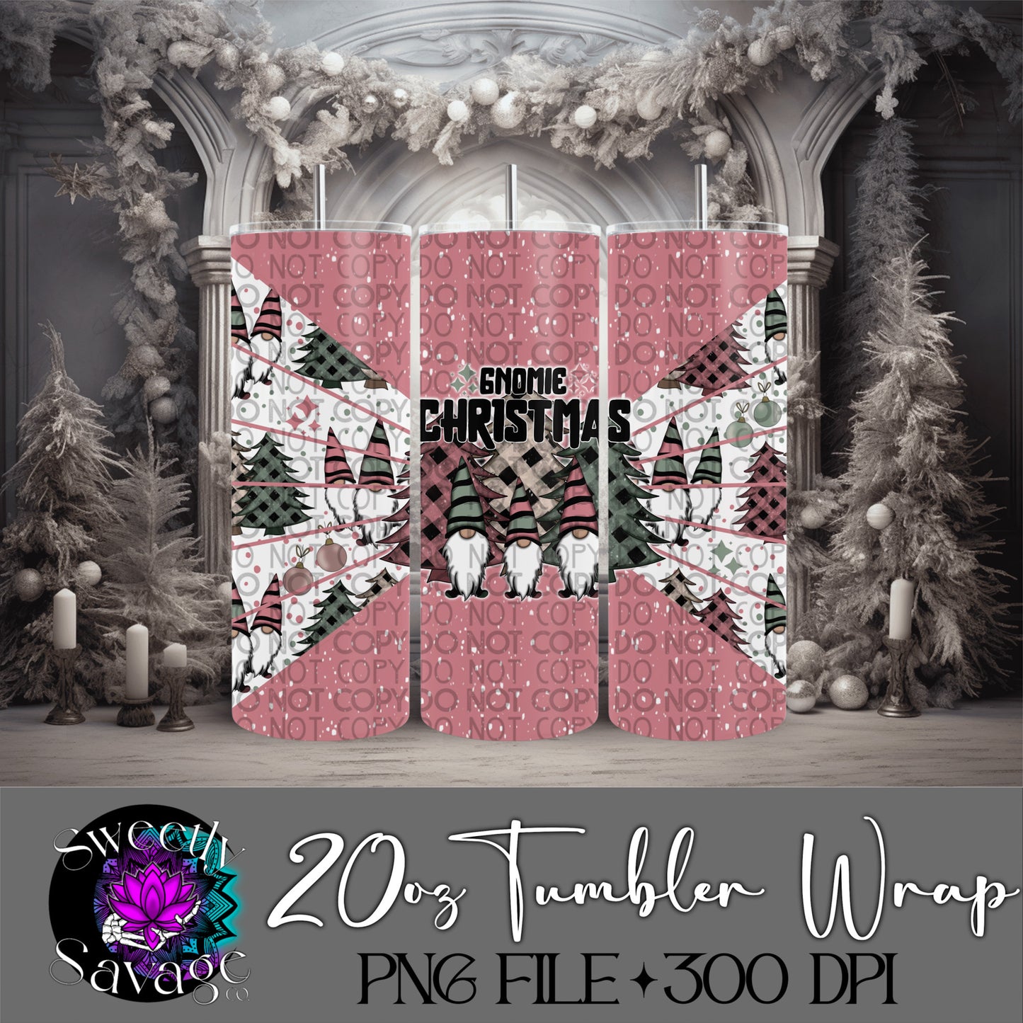 Have a very Gnomie Christmas 20oz Skinny Tumbler File