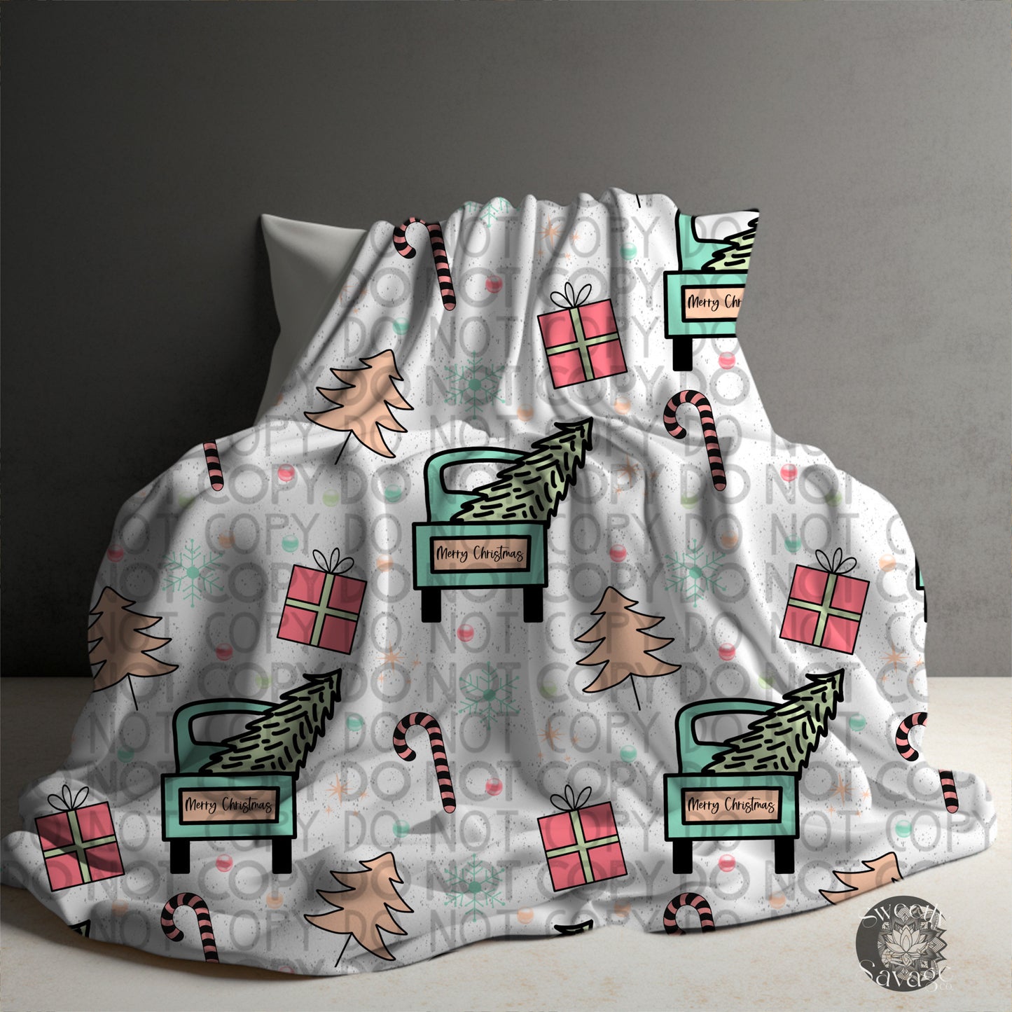 Christmas Tree with truck Seamless