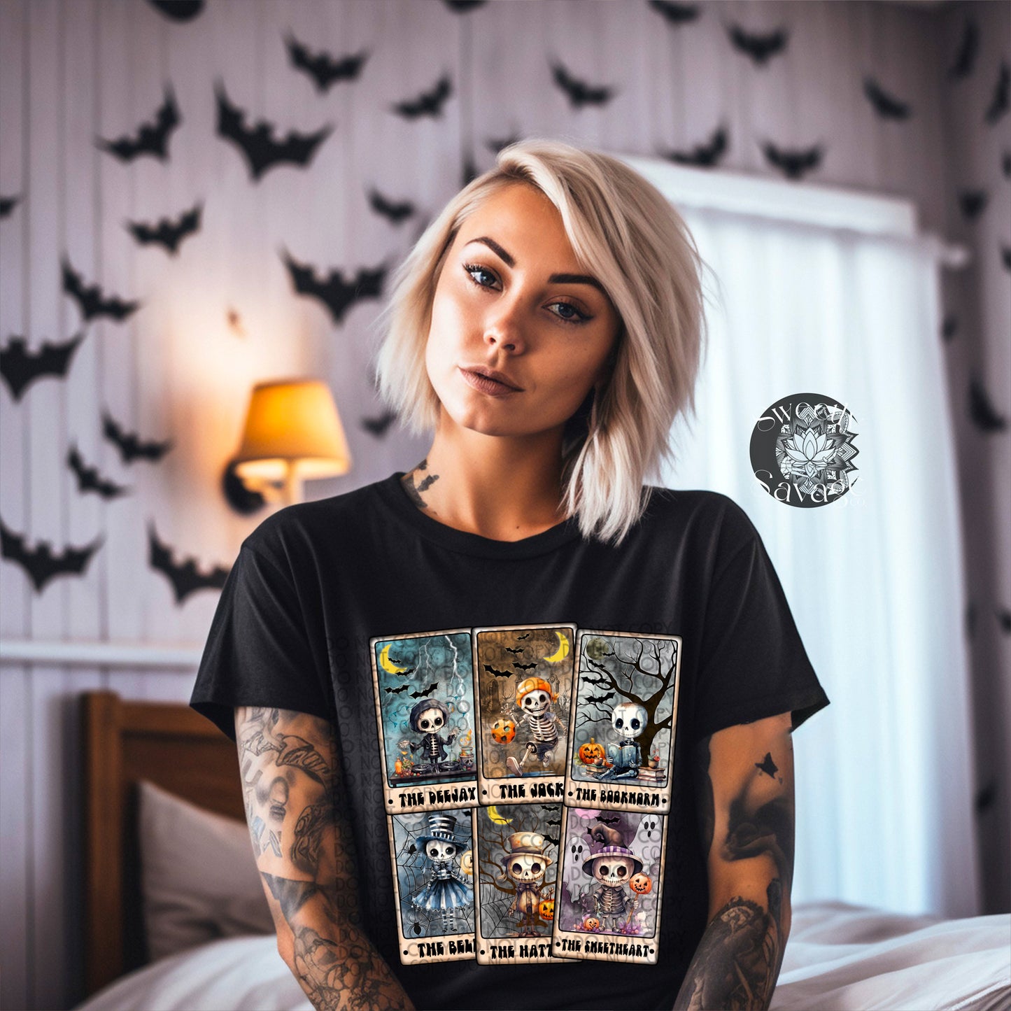 Cute and spooky skellie Bundle Tarot Card Png File