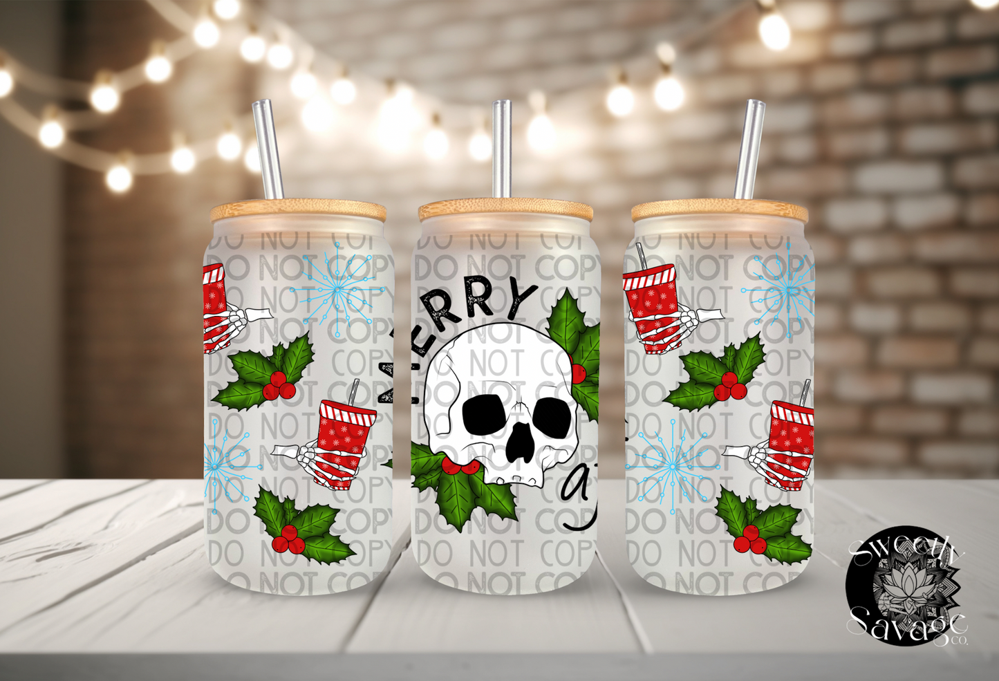 Merry AF original 16oz tumbler wrap