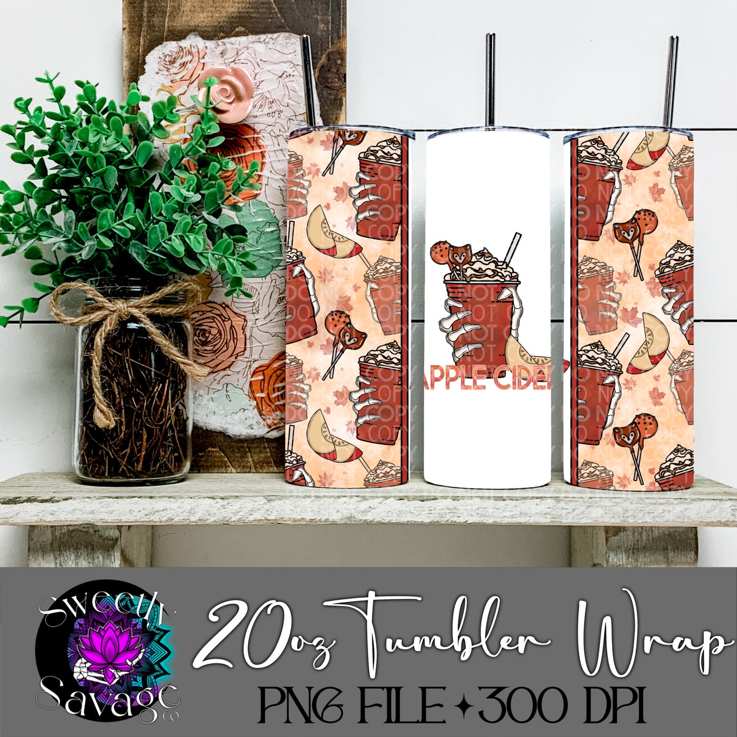 Apple Cider 20oz Skinny Tumbler File