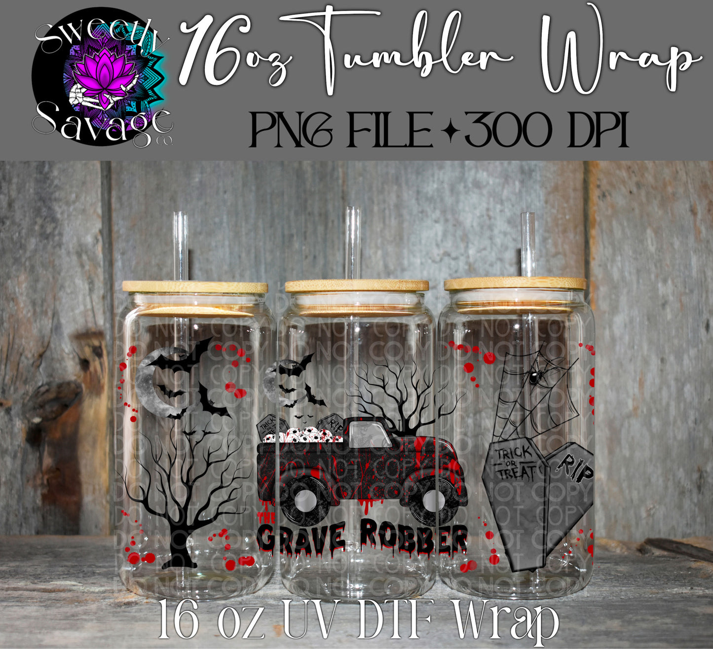 The Grave Robber 16oz tumbler wrap