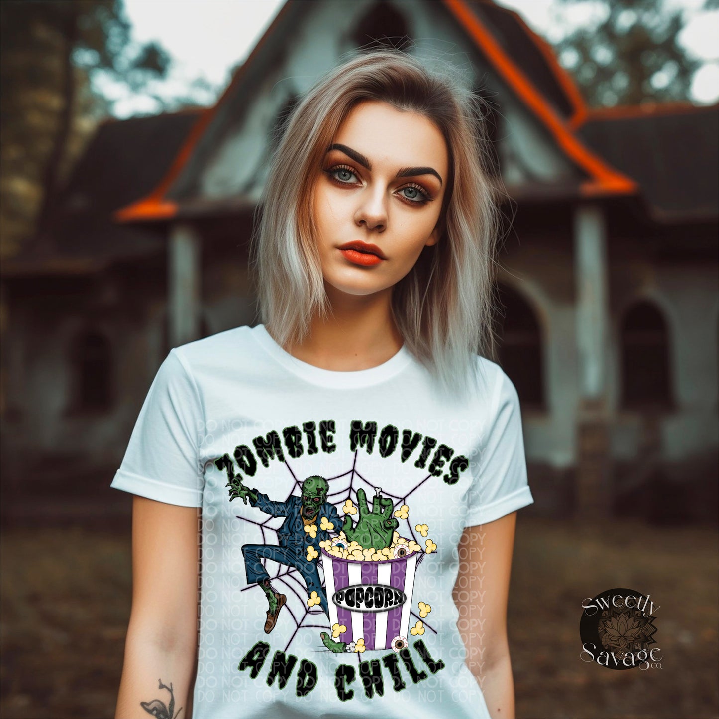 Zombie Movies and Chill Png File