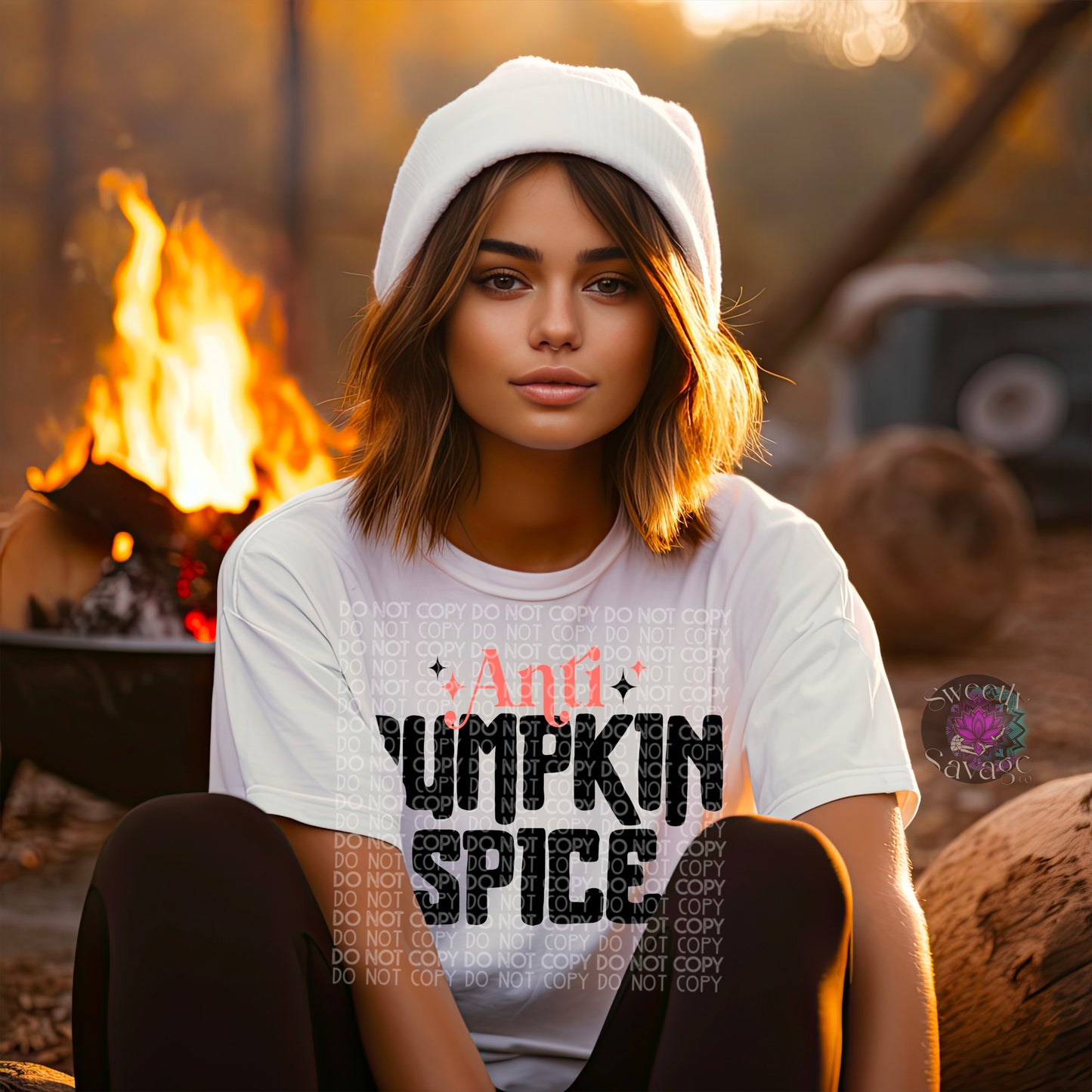 Anti Pumpkin Spice black Png File