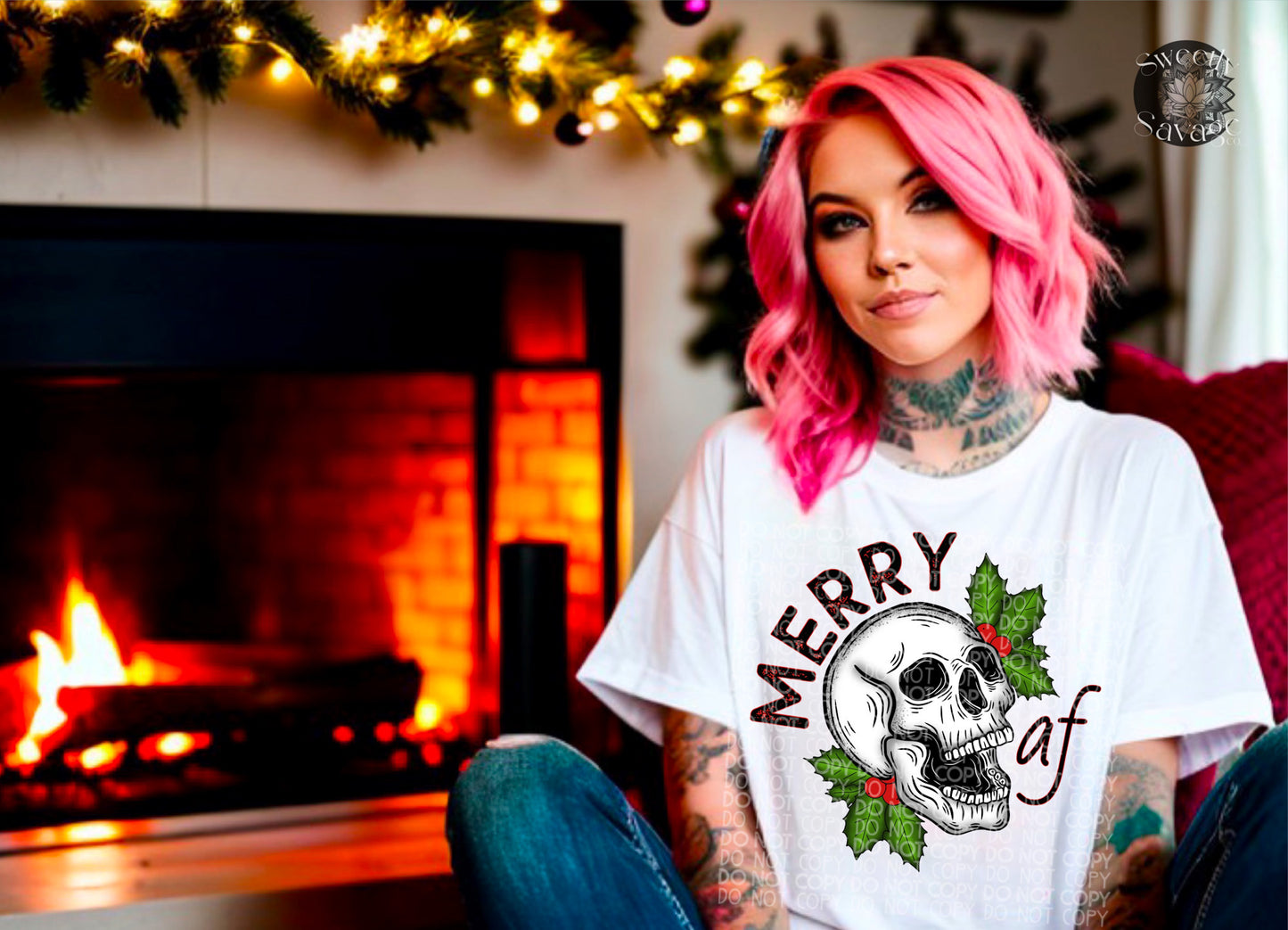 Merry AF plus sleeve Png File