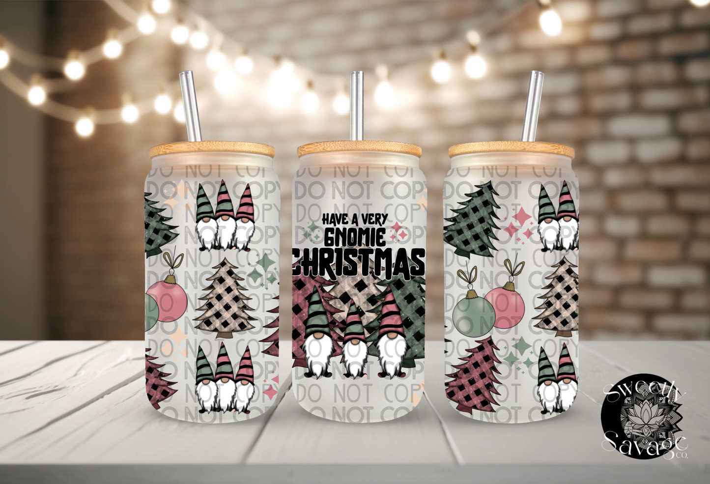 Have a very Gnomie Christmas 16oz tumbler wrap