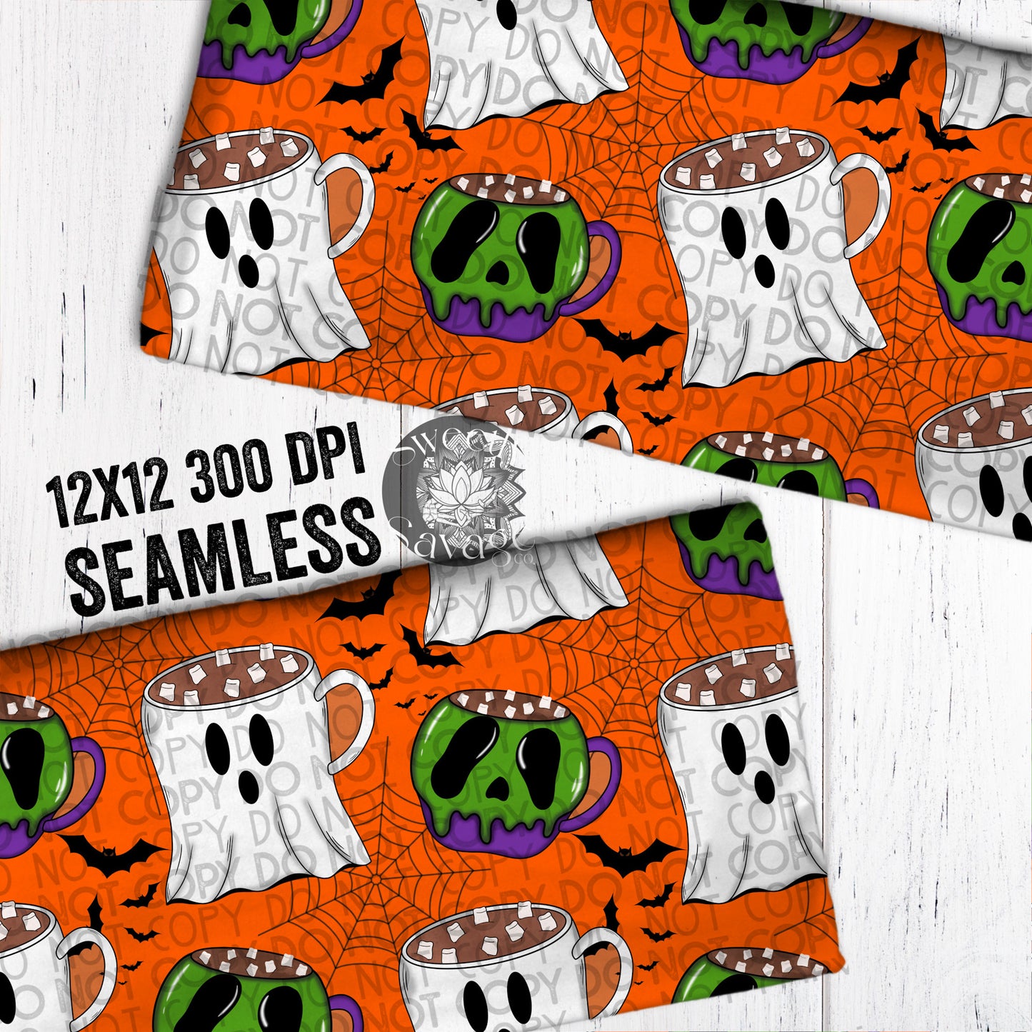 Ghoulish delight hot cocoa Seamless