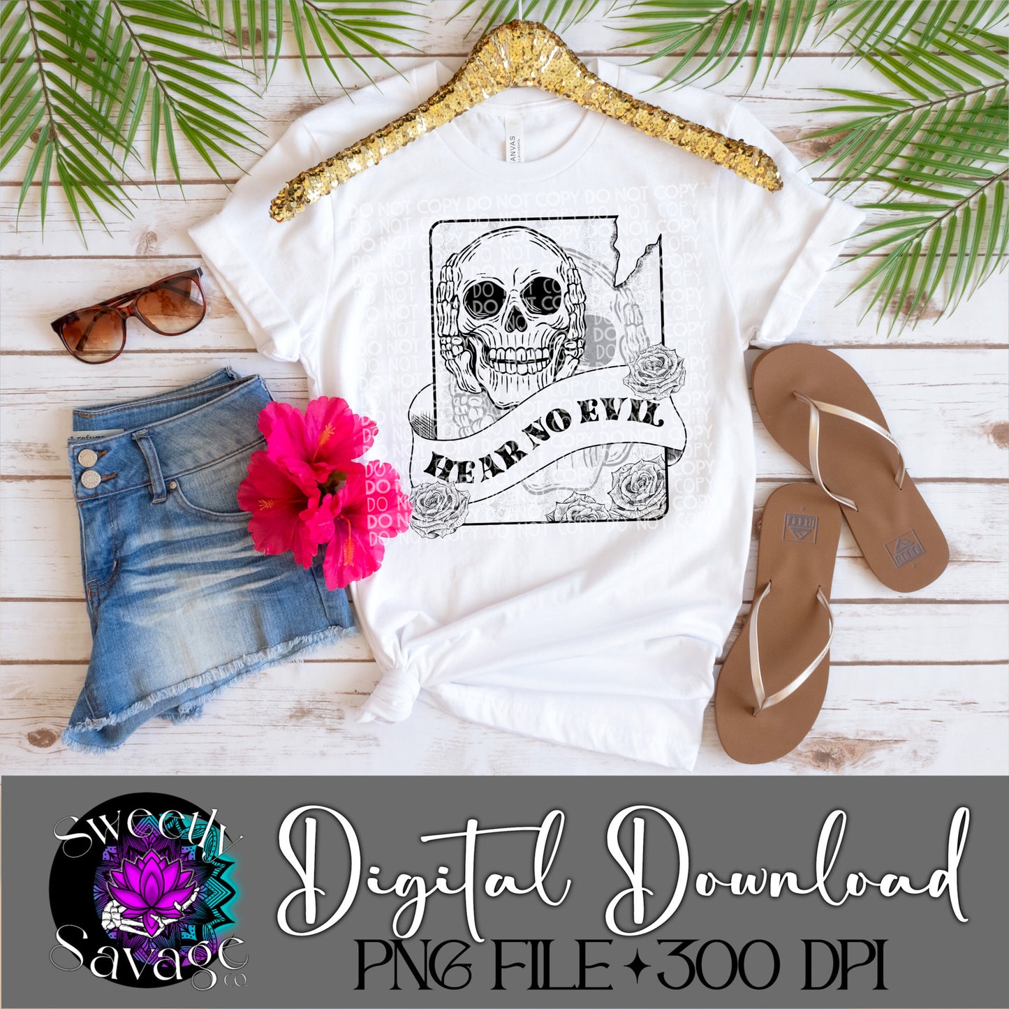 Hear No Evil single color Png File