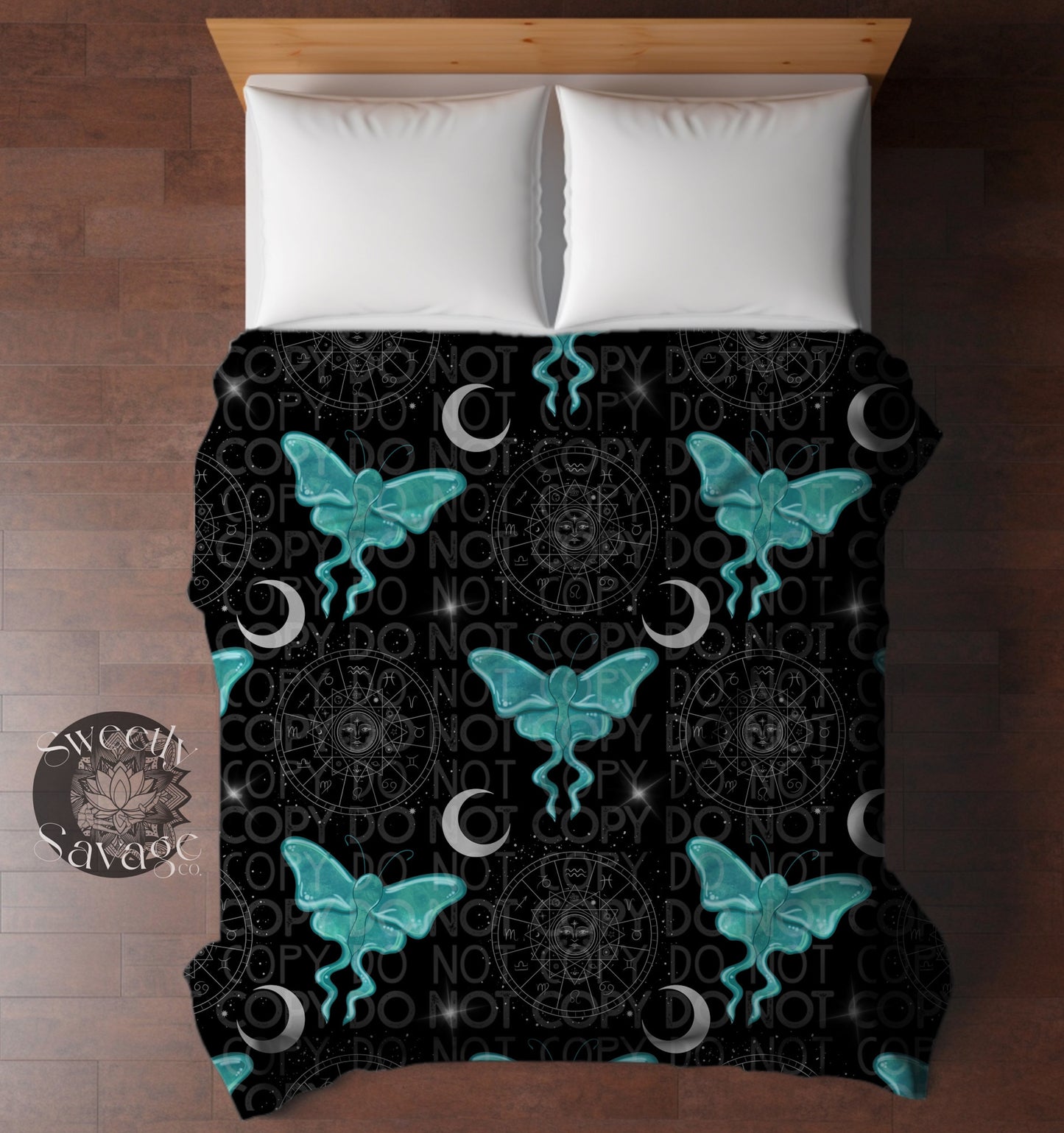 Trust the magic in new beginnings lunar moth Seamless