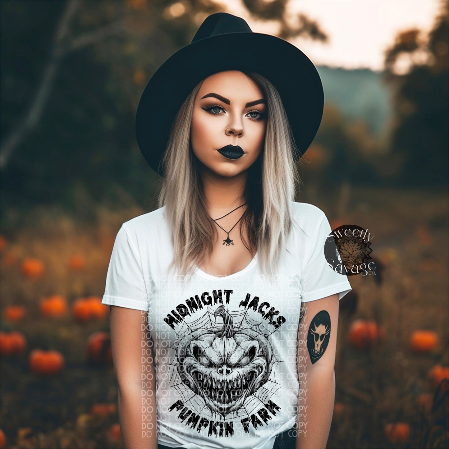 Midnight jacks pumpkin farm single color Png File