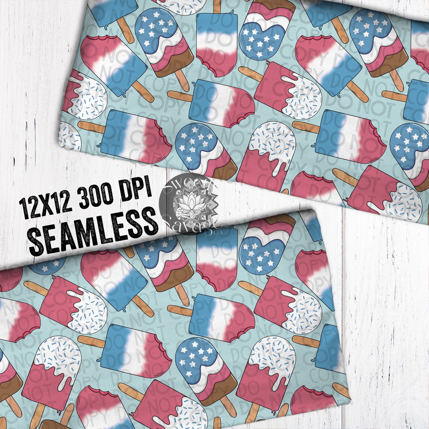America popsicles blue Seamless