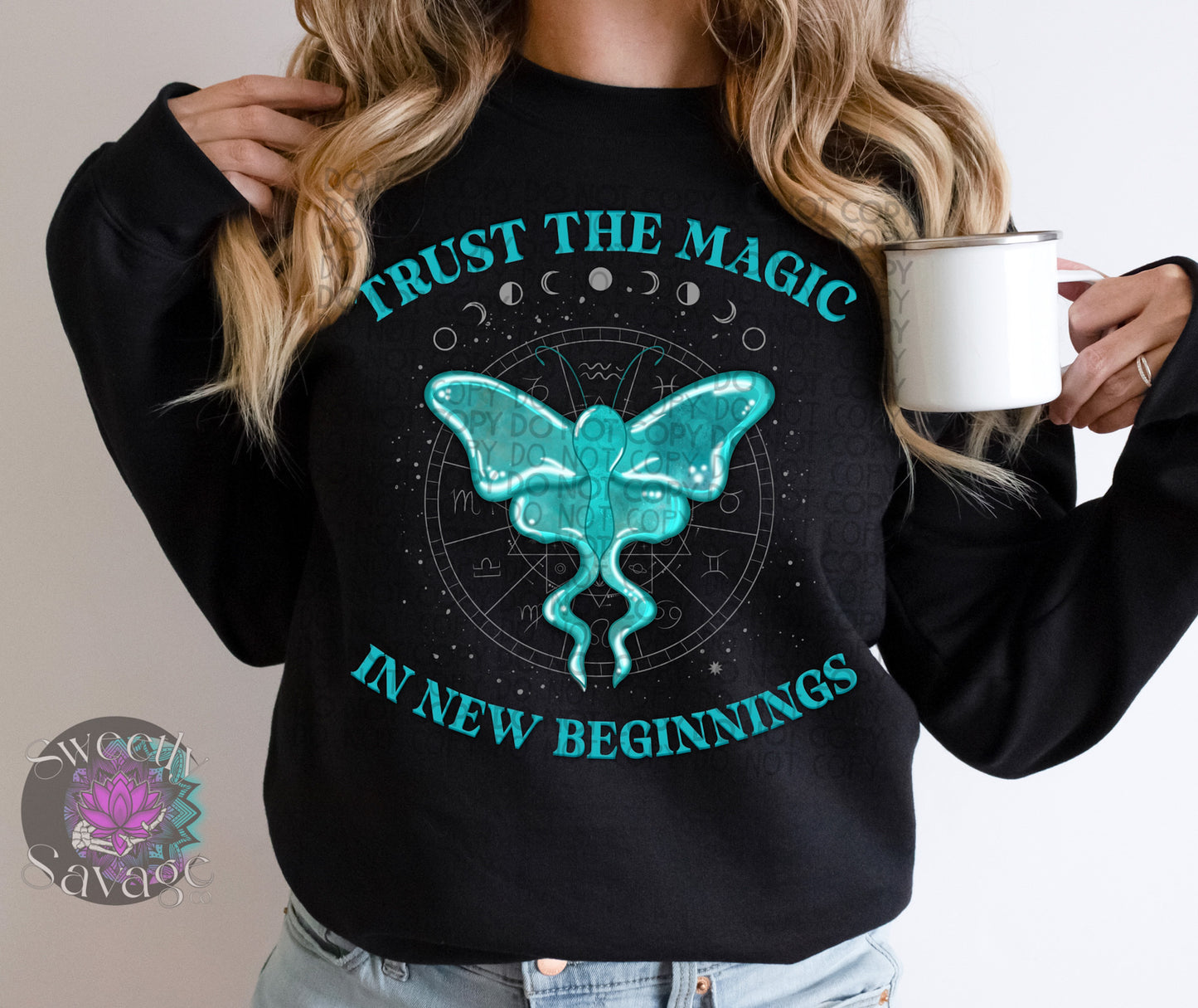 Trust the magic in new beginnings lunar moth Png File