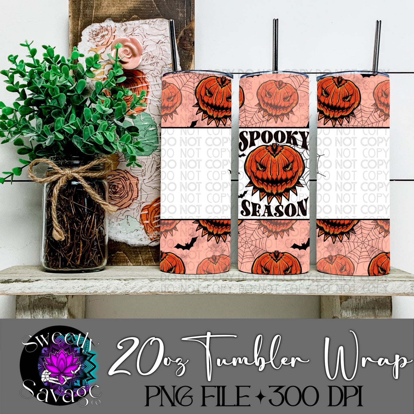 Spooky Season 20oz Skinny Tumbler File