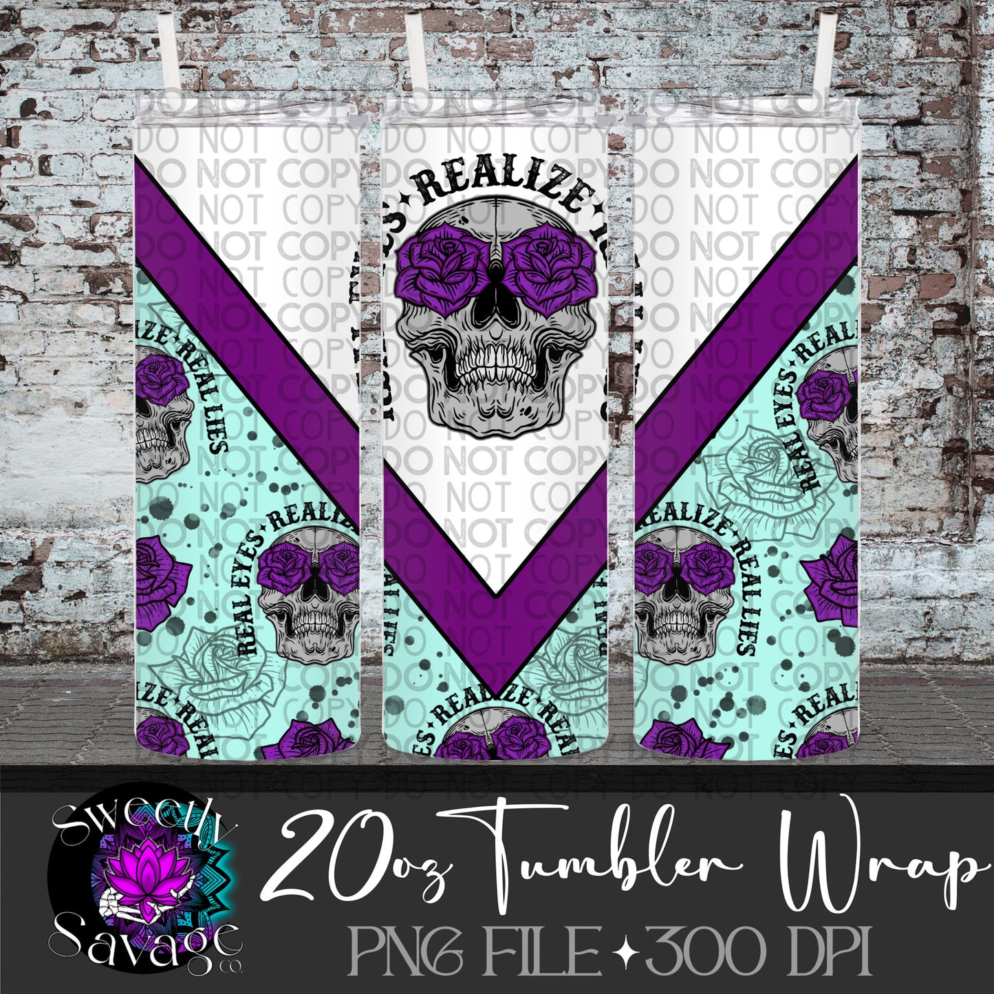 Real Lies Realize Real Lies 20oz Skinny Tumbler File