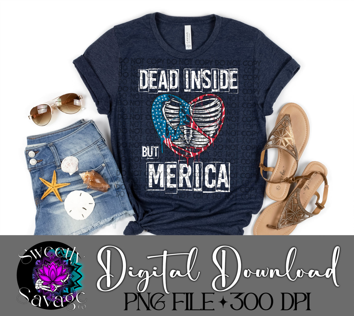 Dead inside but Merica Png File