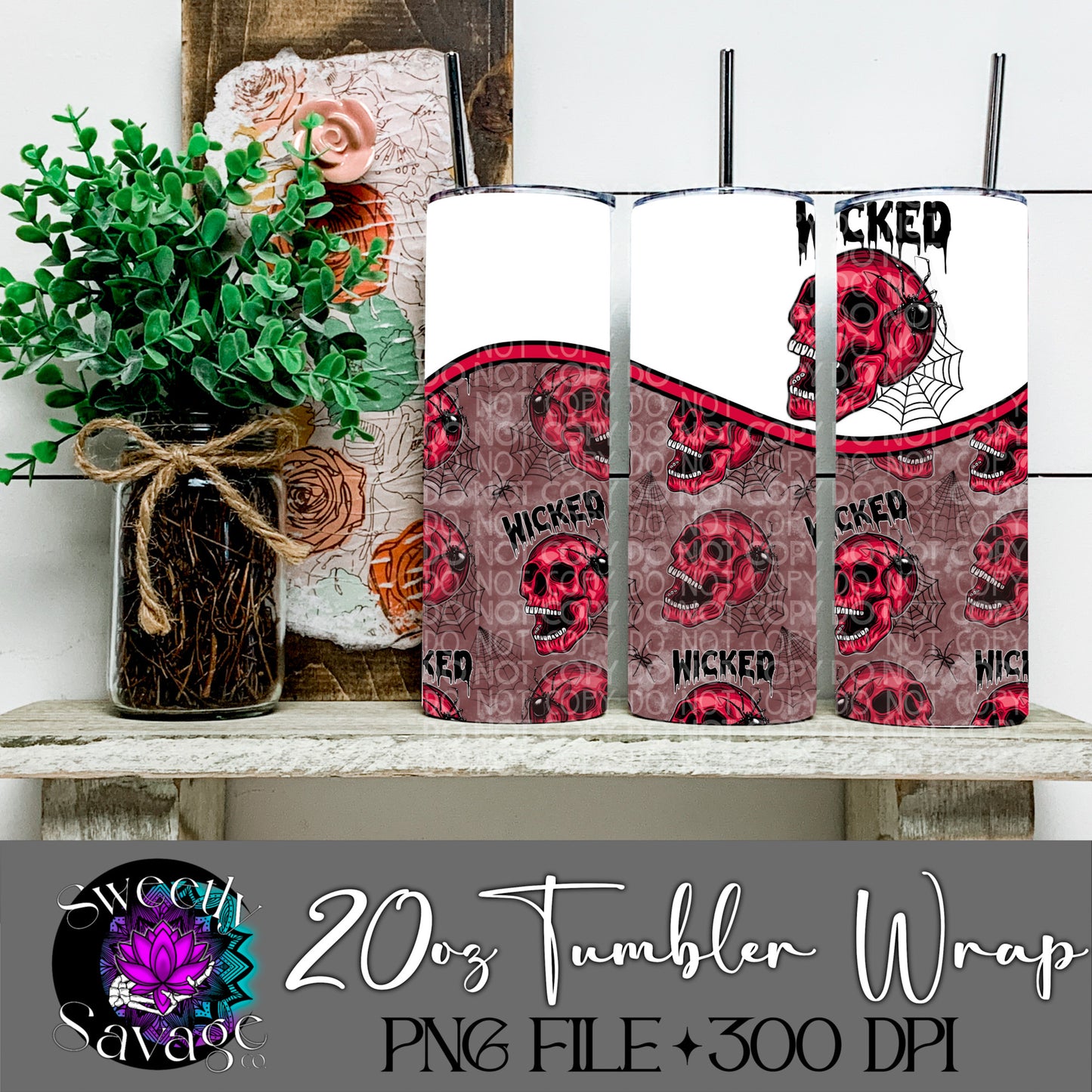 Wicked 20oz Skinny Tumbler File