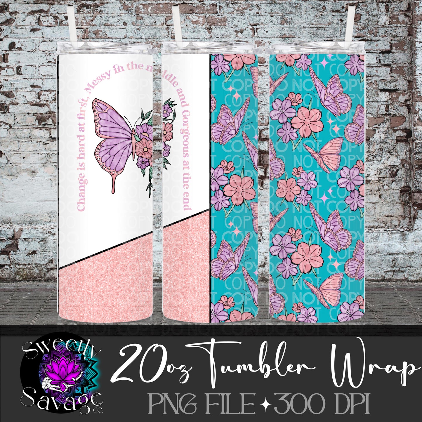 Change is hard 20oz Skinny Tumbler File