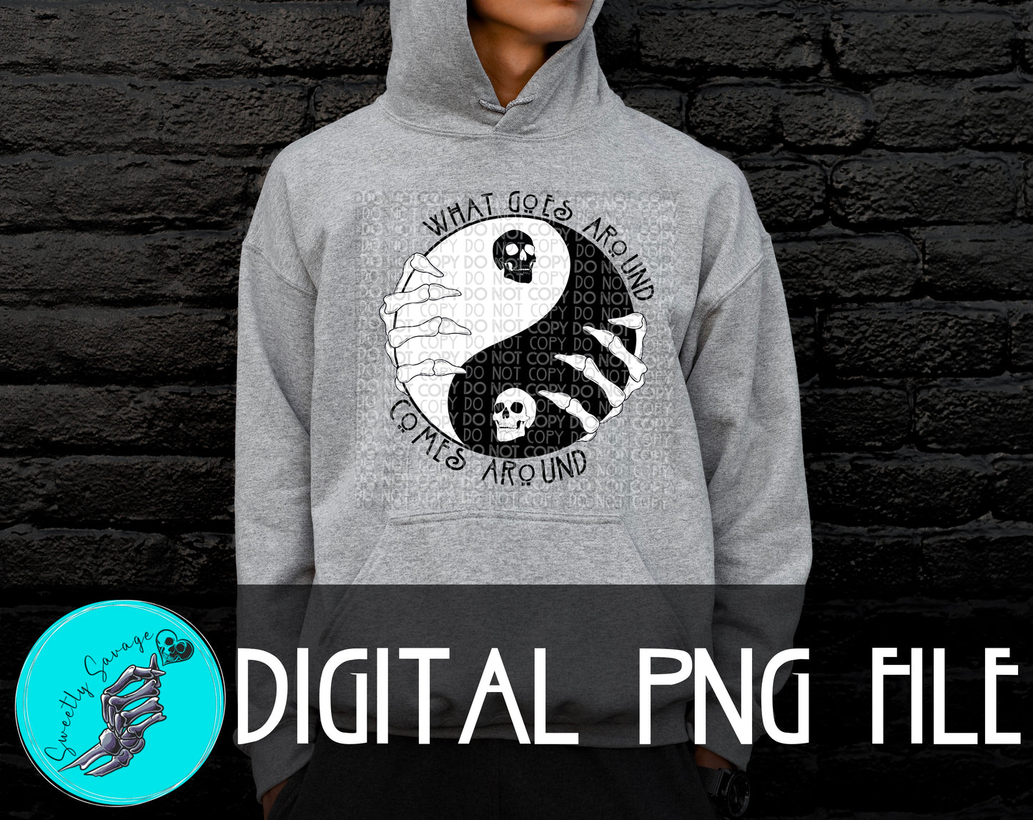 What goes around comes around yin Yang skellie