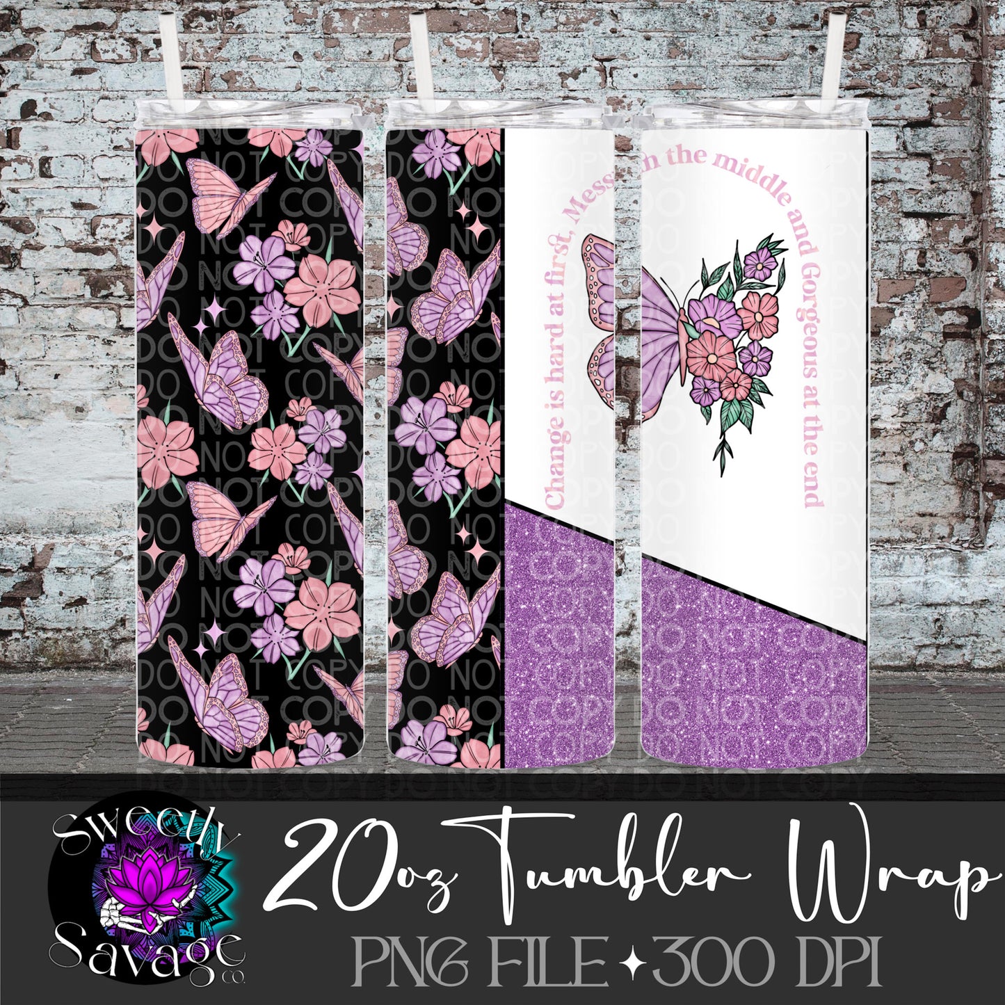 Change is hard 20oz Skinny Tumbler File