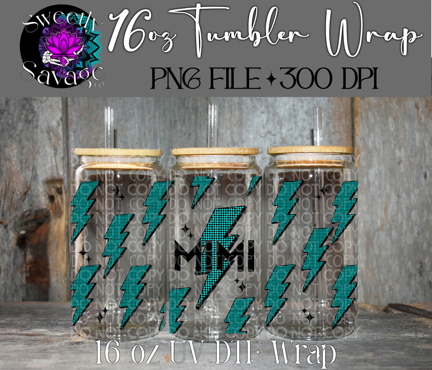Mimi lightning 16oz tumbler wrap