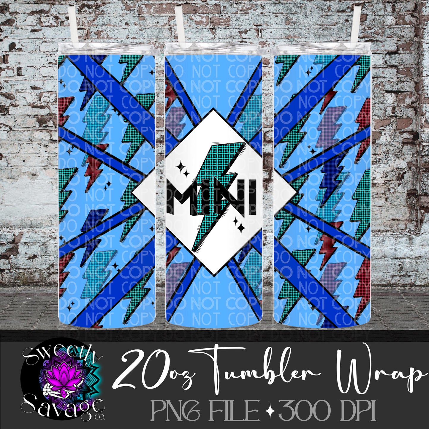 Mini lightning 20oz Skinny Tumbler File