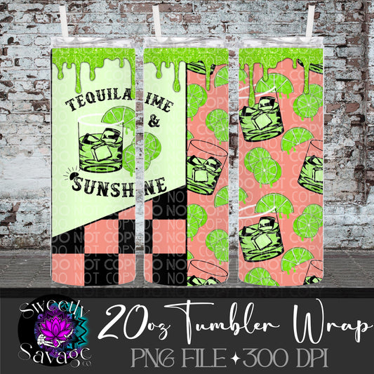 Tequila Lime & Sunshine 20oz Skinny Tumbler File