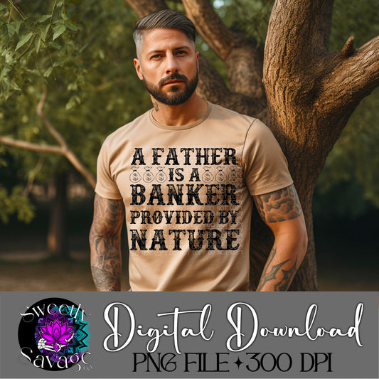 A father is a banker single Color Png File
