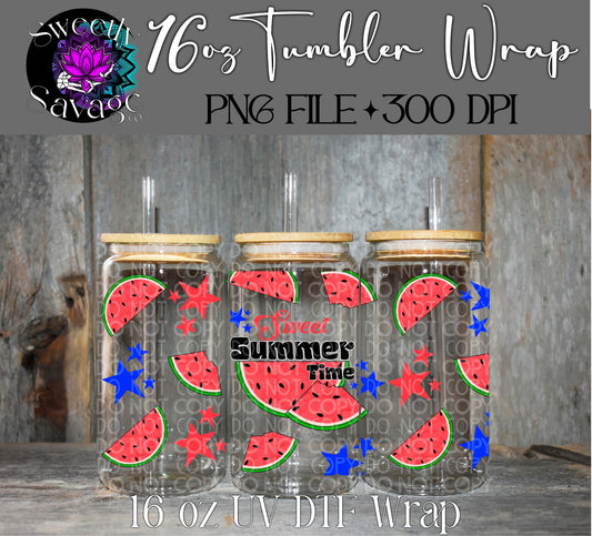 Sweet summertime 16oz tumbler wrap