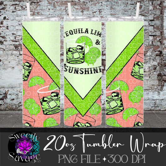 Tequila Lime & Sunshine 20oz Skinny Tumbler File