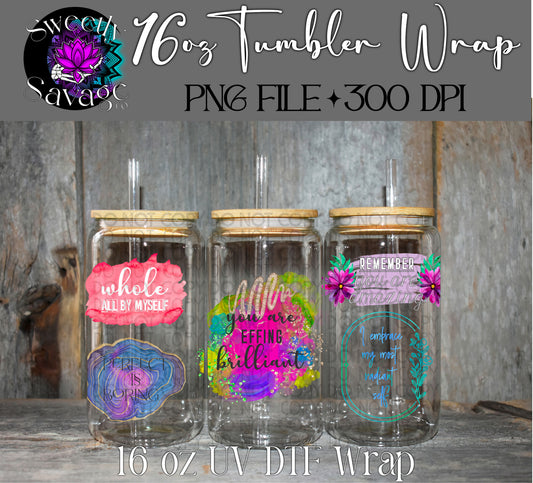 Inspiration quotes 16oz tumbler wrap