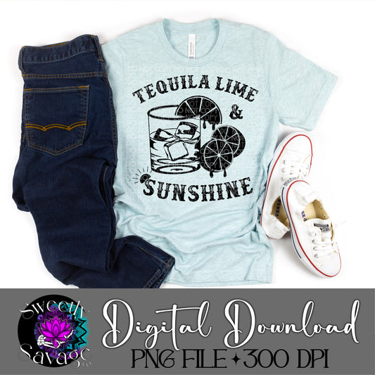 Tequila Lime & Sunshine single color Png File