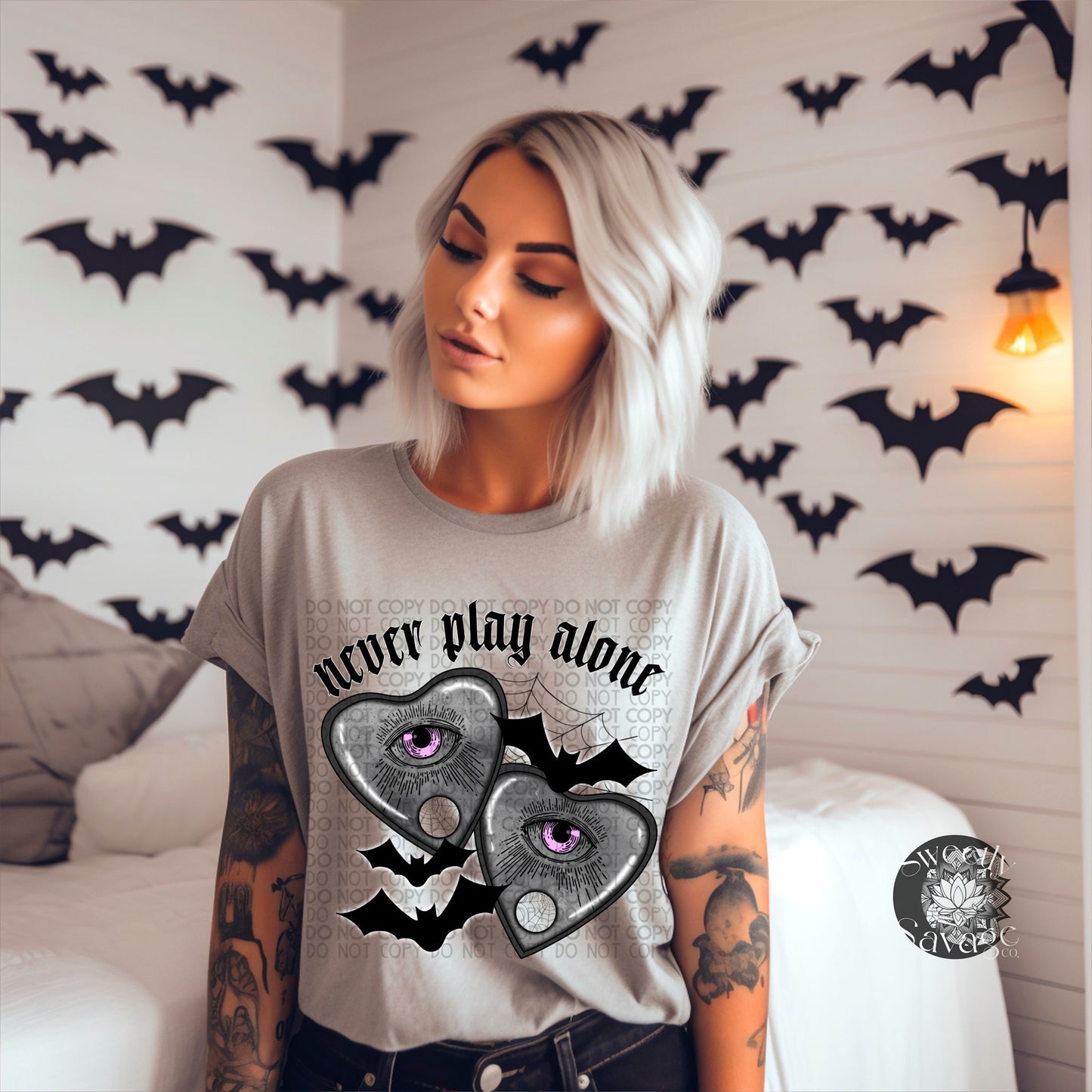 Never play alone ouija bats Png File