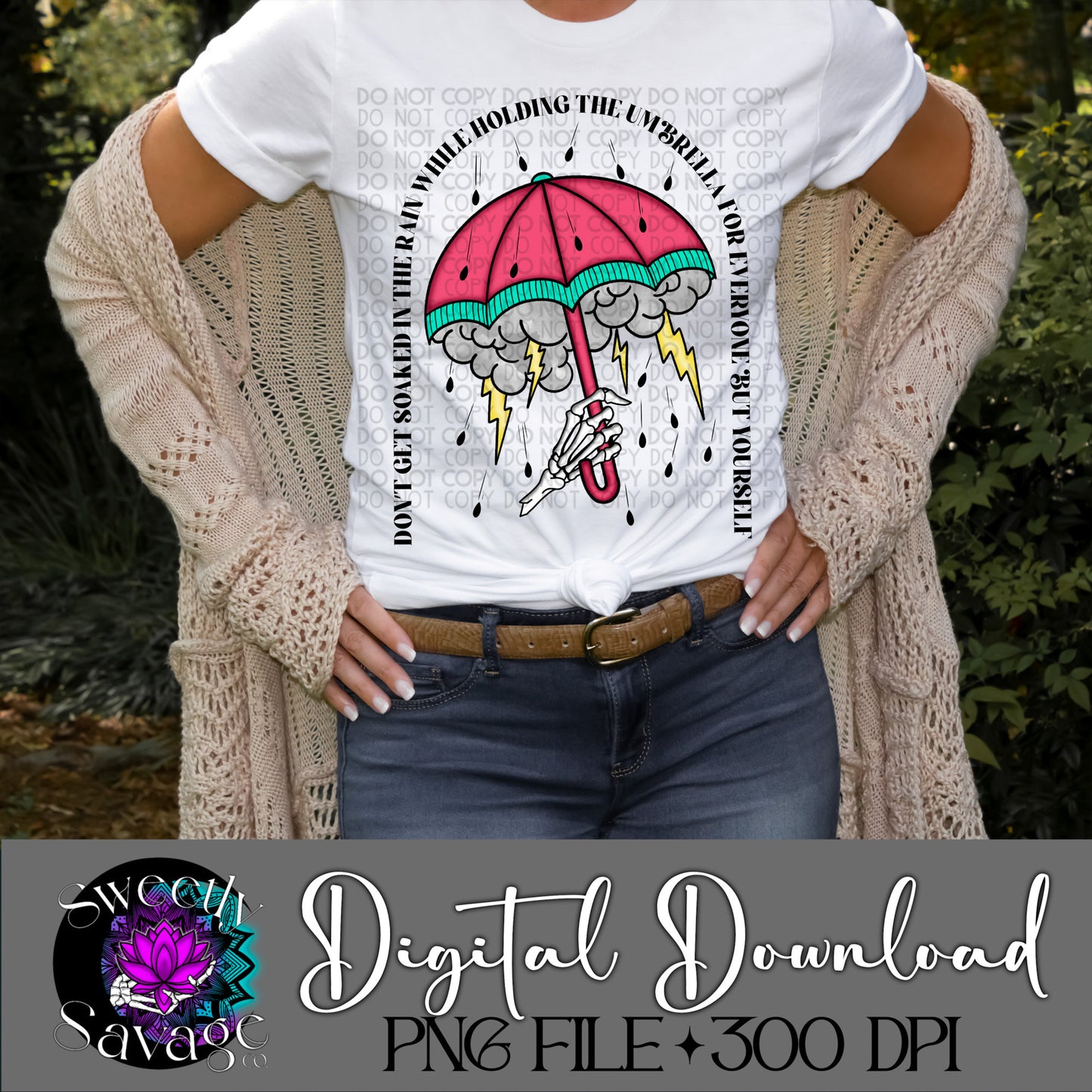 Don’t get soaked in the rain Png File
