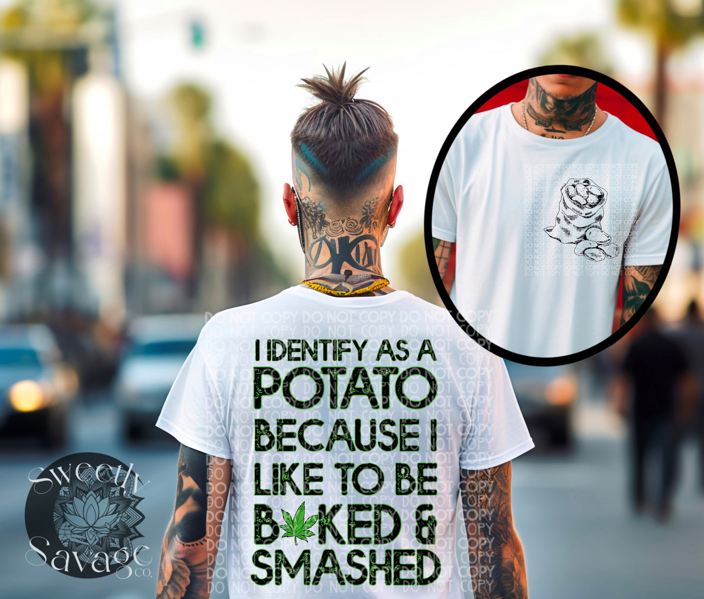 I identify as a potato because I like to be baked and smashed Png File