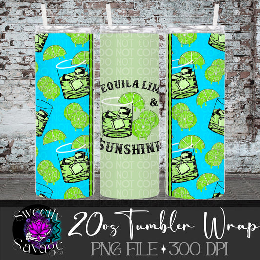 Tequila Lime & Sunshine 20oz Skinny Tumbler File