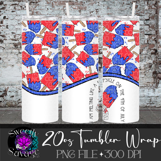 Melting like a popsicle on the 4th of July 20oz Skinny Tumbler File