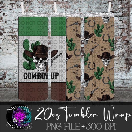 Cowboy up 20oz Skinny Tumbler File