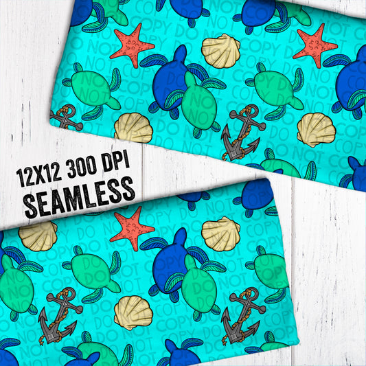 Sea turtles Seamless