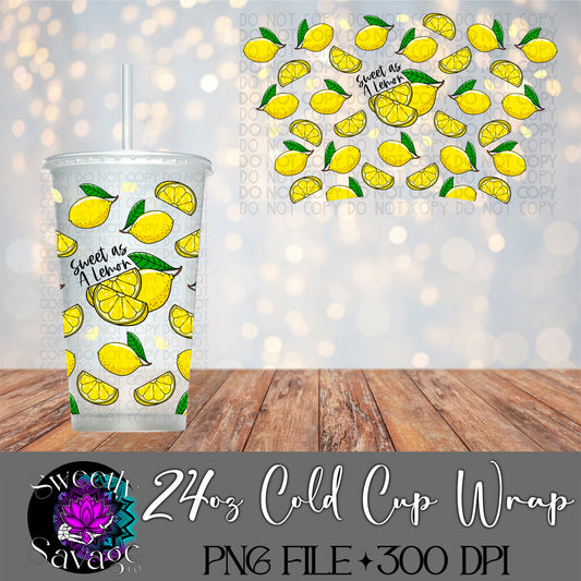 Sweet as a lemon 24oz Cold Cup wrap