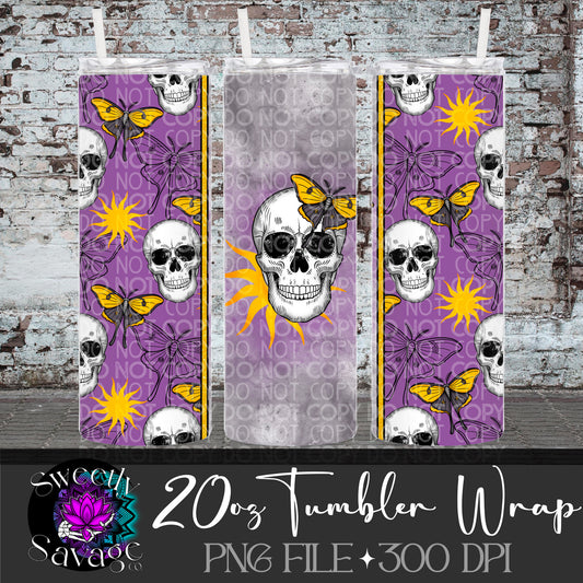 You’re unique, skull purple 20oz Skinny Tumbler File