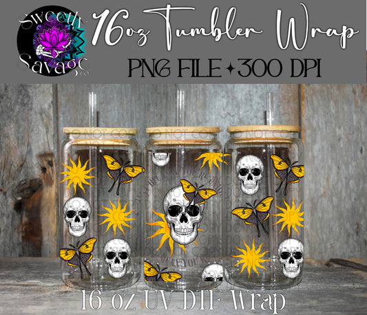 You’re unique, not useful skull 16oz tumbler wrap