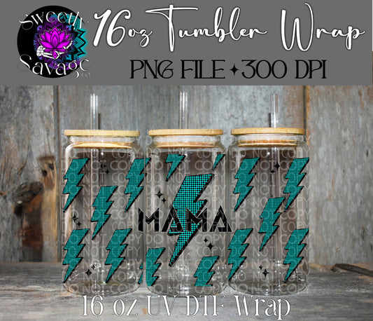 Mama lightning 16oz tumbler wrap