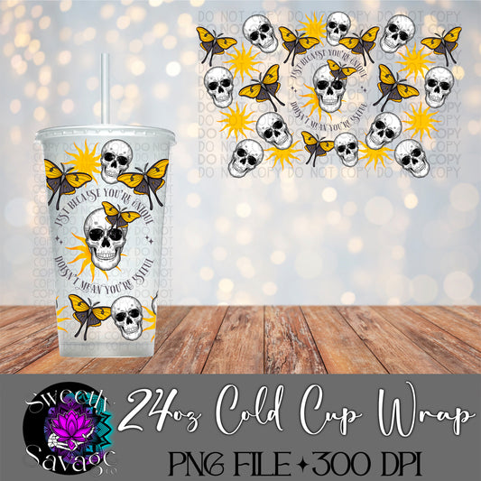 You’re unique, not useful skull 24oz Cold Cup wrap