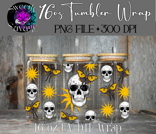 You’re unique skull 16oz tumbler wrap