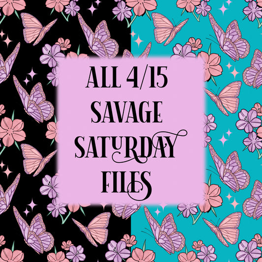 All of 4/15 Savage Saturday designs.